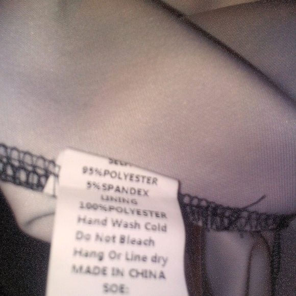 Trac Strapless Skater Dress Light padding White Flowers on Black  Size M… - Picture 6 of 6